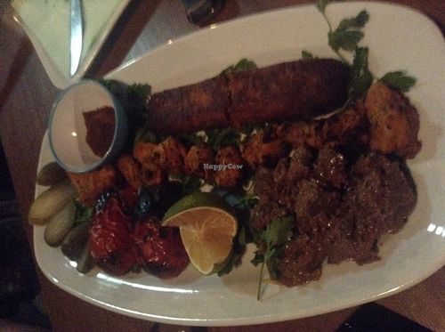 Vegan kebab at Zamin in Tehran