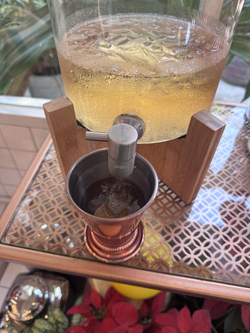 Free tea   at Kappra Cafe in Bangkok