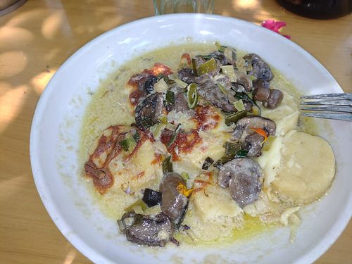 Gnocchi de semola con salsa de setas  at Artemisia - Costa Rica in Buenos Aires