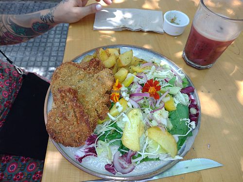 Milanesas de girgolas  at Artemisia - Costa Rica in Buenos Aires
