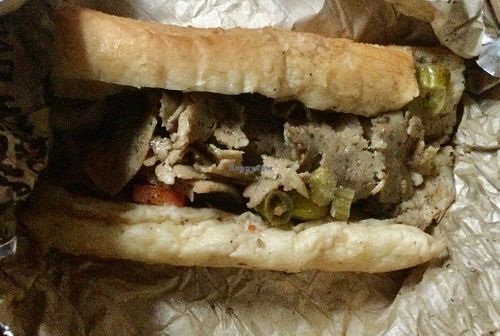 Beefless Italian sandwich   at Buona in Chicago