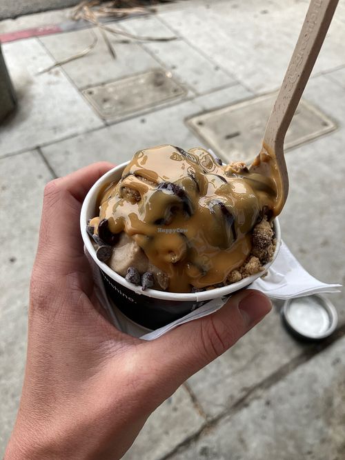 Chocolate chip with almond butter at Pressed Juicery in West Los Angeles