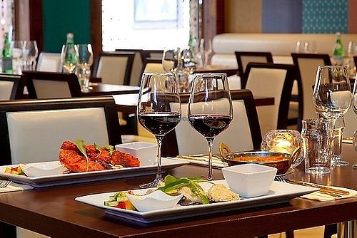 Inside the resturant at Indian Kitchen in Halmstad