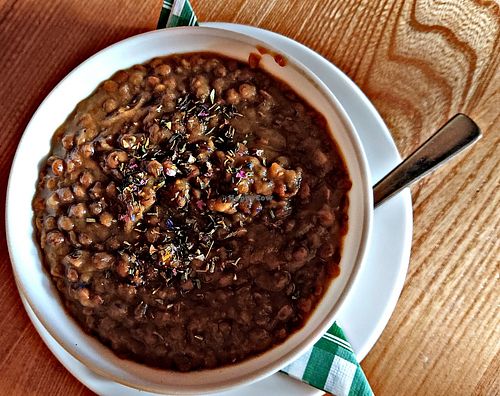 Berglinseneintopf at Ybbstalerhütte in Almhaeuser