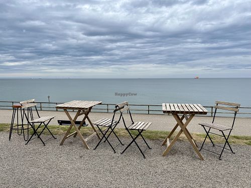 Seating by the sea   at Foodstory Beach Hut in Aberdeen