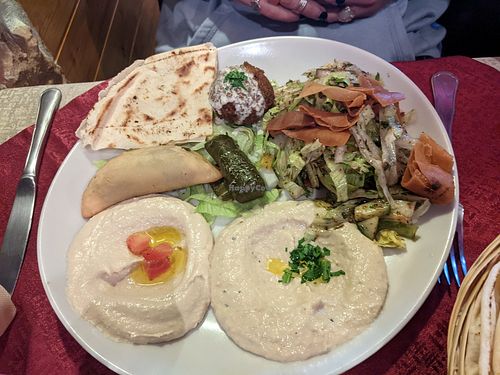 Vegetarian mixed platter at La Bekaa in Dieppe