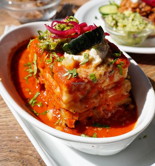 Lasagna at Soya Comptoir Bio in Paris