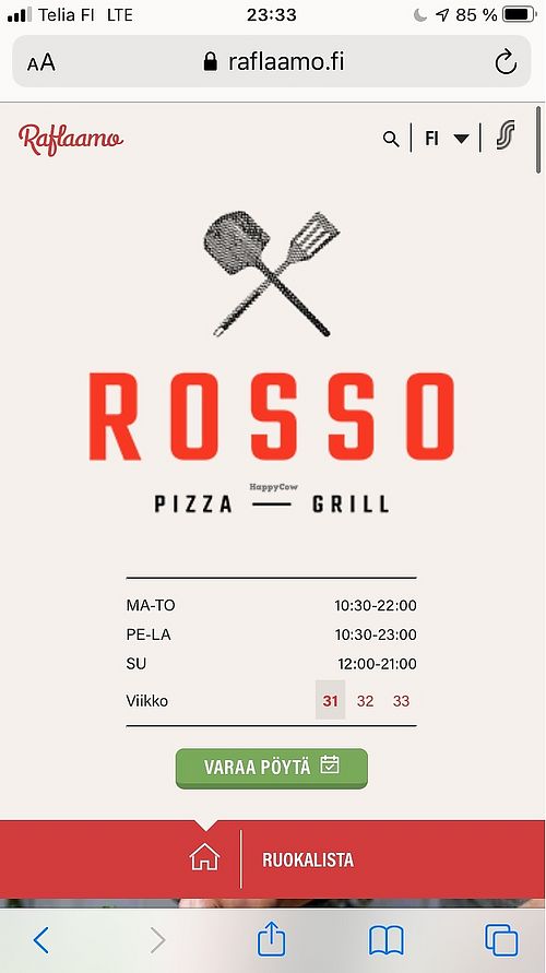 Rosso - Italian restaurant chain in Finland  at Rosso in Jyvaeskylae