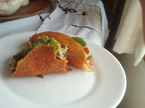 Raw vegan tacos! at Raw Love in Eugene