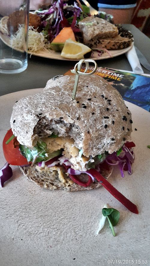 Tofu Sandwich  at simpleRaw - Oehlenschlaegersgade in Copenhagen