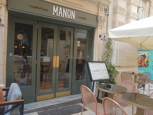 Outside at Manon Gastro Bar & Bistro in Valletta