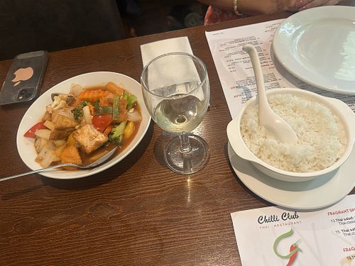 Sweet and sour with tofu   at Chilli Club in Lymm