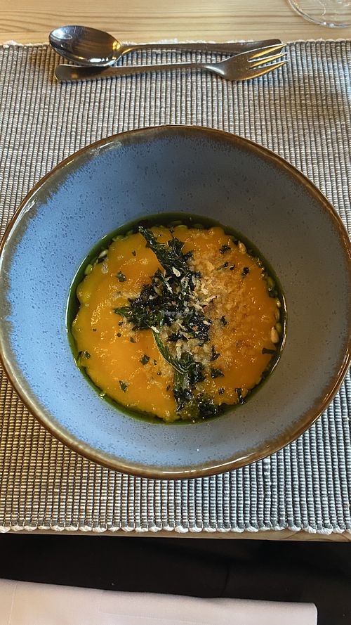 Sweet potato soup   at Fossheim Turisthotell in Lom