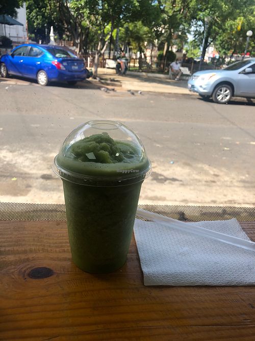 Green smoothie at The Coffee Shop in Usulutan