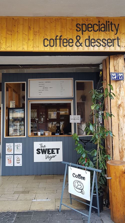 Outside at The Sweet Vegan in Nuremberg