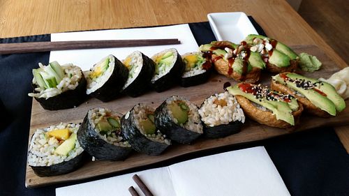 sushi platter at Green Sushi in Copenhagen