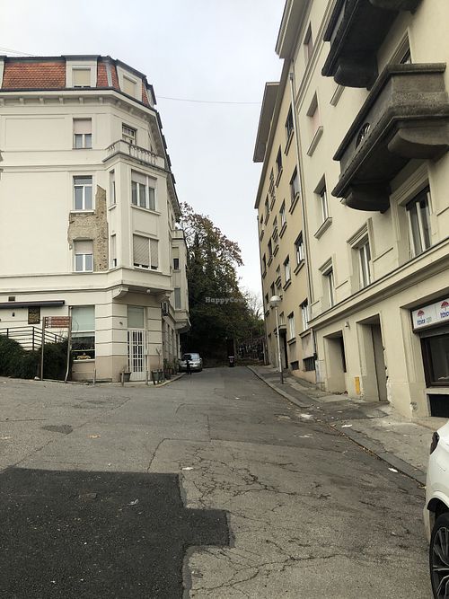 kuca tete Ane is hidden on the left of this short road.  at Kuća tete Ane in Zagreb