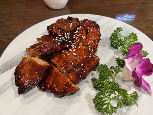 BBQ “pork"  at Veggie Kingdom 緻素坊 in Kowloon