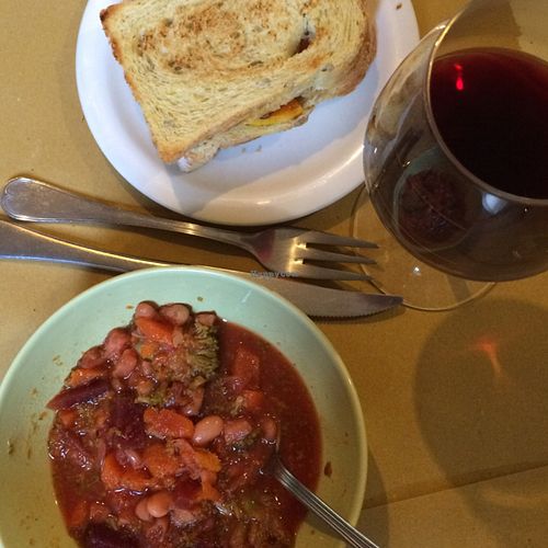 Soup and sandwich at Zoe Food in Trieste