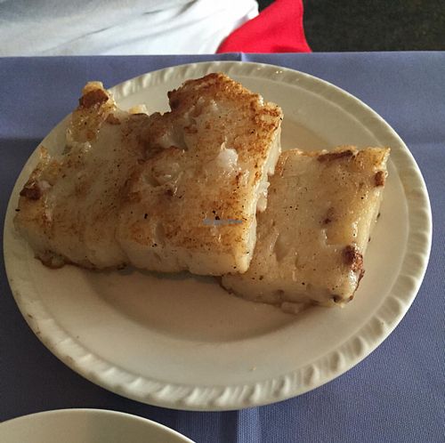 turnip pancake at New Harmony Vegetarian Restaurant in Philadelphia