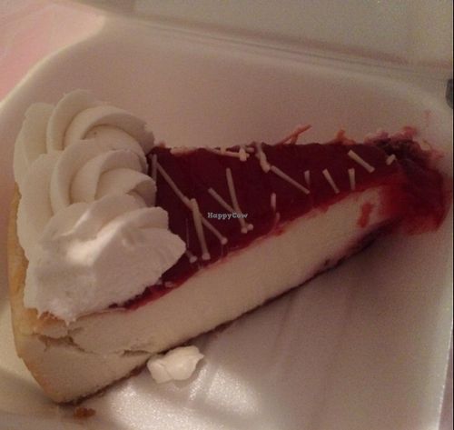 vegan cheese cake! at New Harmony Vegetarian Restaurant in Philadelphia