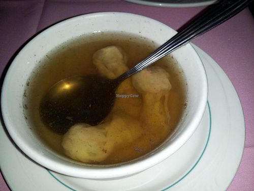 wonton soup - ok at New Harmony Vegetarian Restaurant in Philadelphia