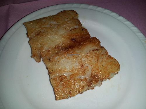 Pan Fried Turnip Cake - great at New Harmony Vegetarian Restaurant in Philadelphia