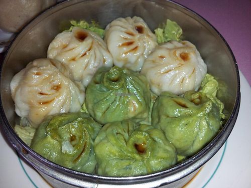 Steamed Dumplings - very good at New Harmony Vegetarian Restaurant in Philadelphia