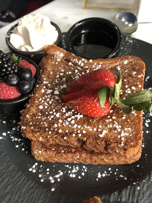 Vegan French toast!  at Gaia & Loki in Jersey City