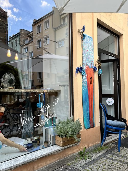 Outside  at Caffe Szept in Jelenia Gora