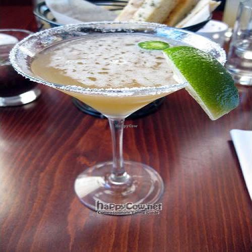 Margatini: Azul tequila, agave, fresh lime, salt, jalapeño, served up with salt at Horizons in Philadelphia