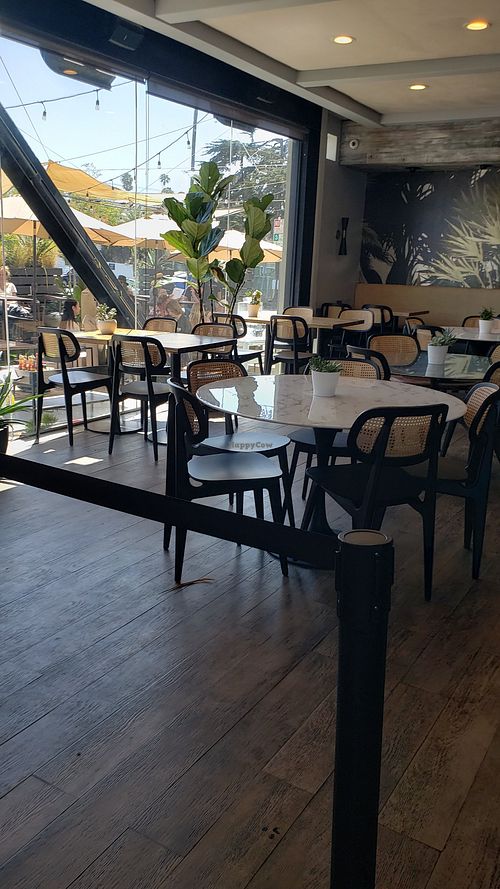 Indoor available though everyone is outside at Margo's in Santa Monica