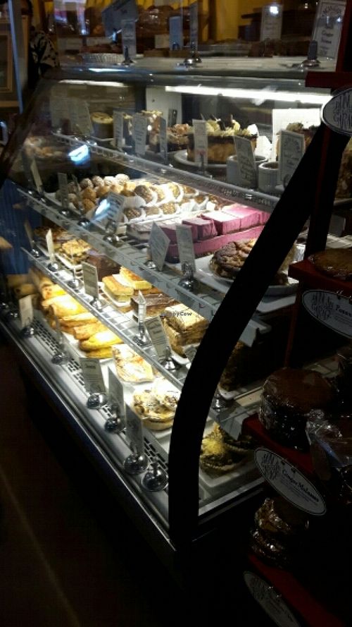 dessert case  at Duncan Garage Cafe and Bakery in Duncan