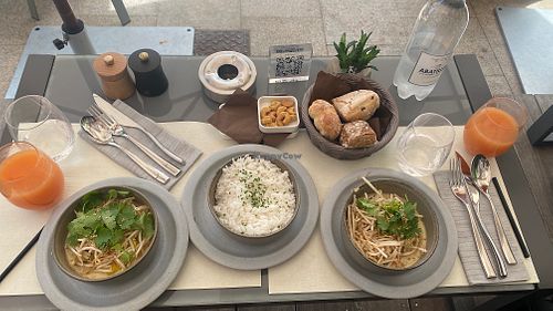 Ask for vegan option!  at Hôtel Côté Sable in Aquitaine