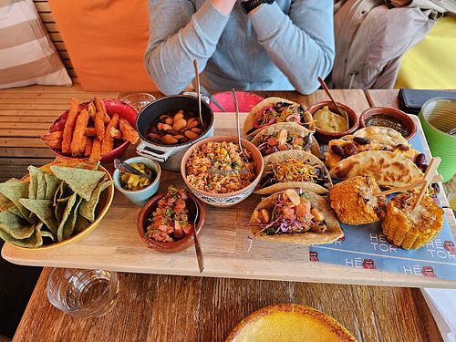 vegan sharing platter at Héctor in Trondheim