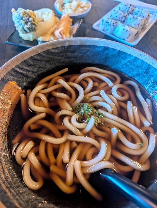 Udon with vegetable tempura at MA-KIN in Agoura Hills