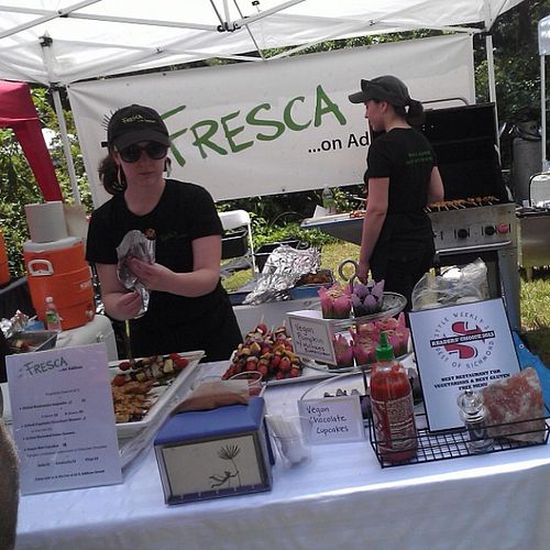 Their Booth at the Richmond Vegetarian Festival. June 2013 at Fresca on Addison in Richmond