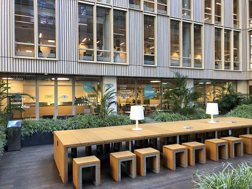 Front seen from the inside garden  at Foodmaker in Rotterdam