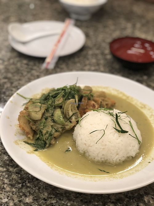 Green curry at Chijuya Restaurant - Jing Xin Health Food in Bangkok