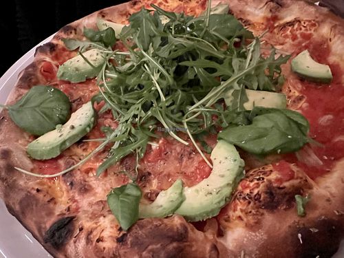 vegan pizza  at Bella Roma in Amsterdam