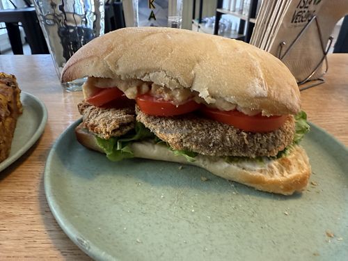 Seitan sandwich  at Isla Vegana in Ushuaia