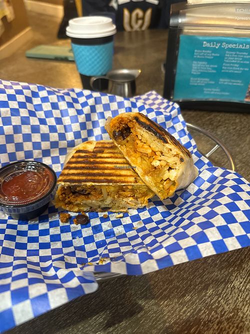 Vegan chorizo breakfast burrito   at Neill's Coffee & Ice Cream in Pullman