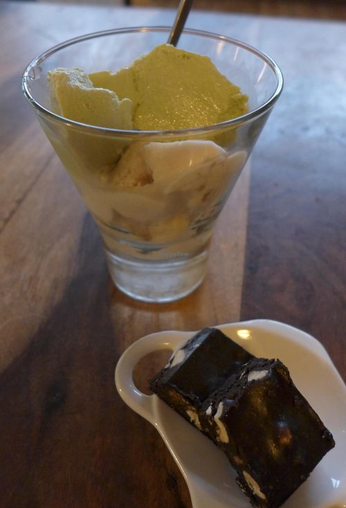 Ginger and banana icecream with a chocolate bite at Veda House - Sofia in Sofia