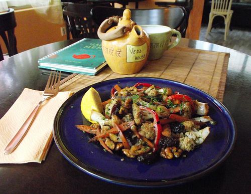 Cauliflower with smoked tea and walnuts. 
Taste I'll never forget! at Veda House - Sofia in Sofia