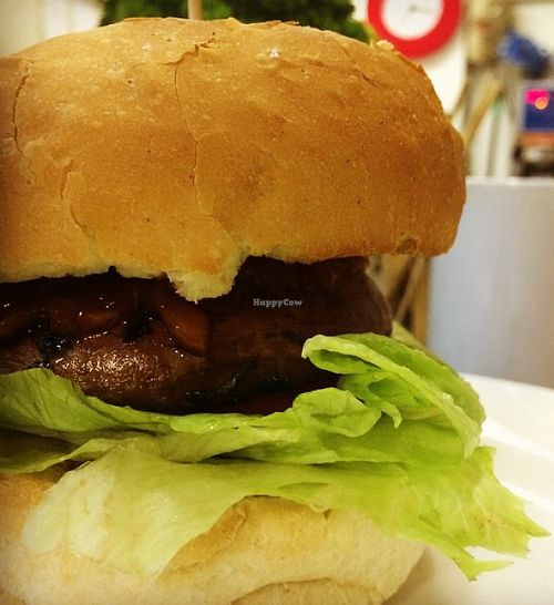 Yummy burger at Plus Eight Six - Vegie & Tea in Hobart