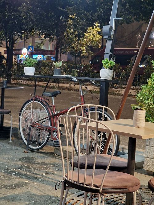 In front at Fabrika in Tirana