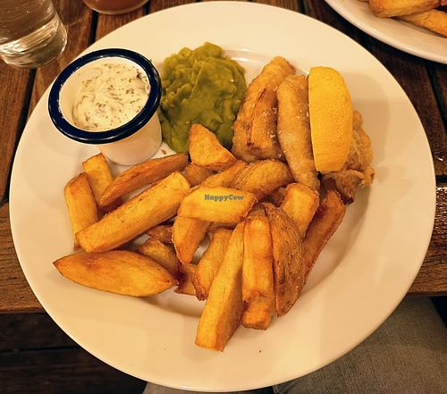 Vegan Beer Battered 'Fish' & Chips at The Architect in Cambridge