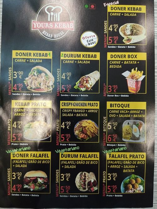 Em frente a praia at Yours Kebab in Leiria