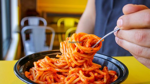 Spaghetti Marinara - vegan dish  at Pasta di Guy in Wesley Chapel