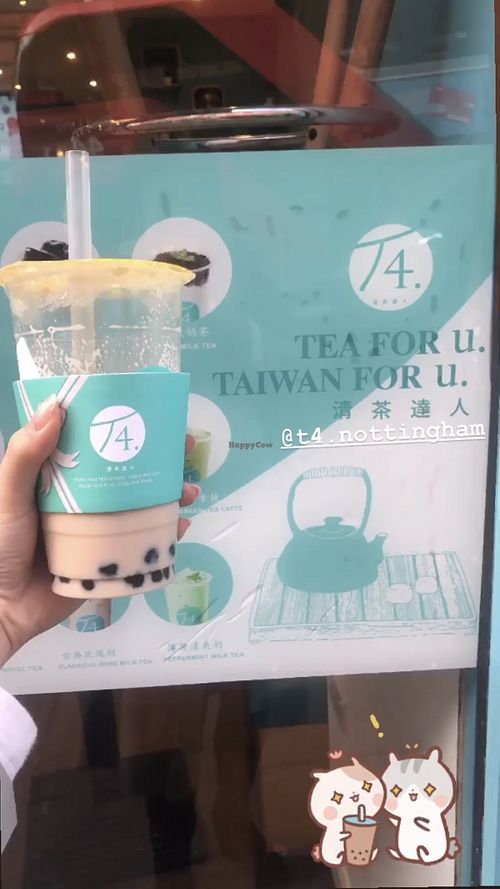 Pearl milk tea at T4 Bubble Tea in Nottingham
